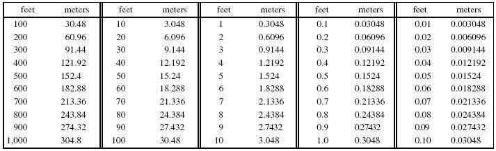 het is nutteloos Trots lijden Feet to Meters Conversion