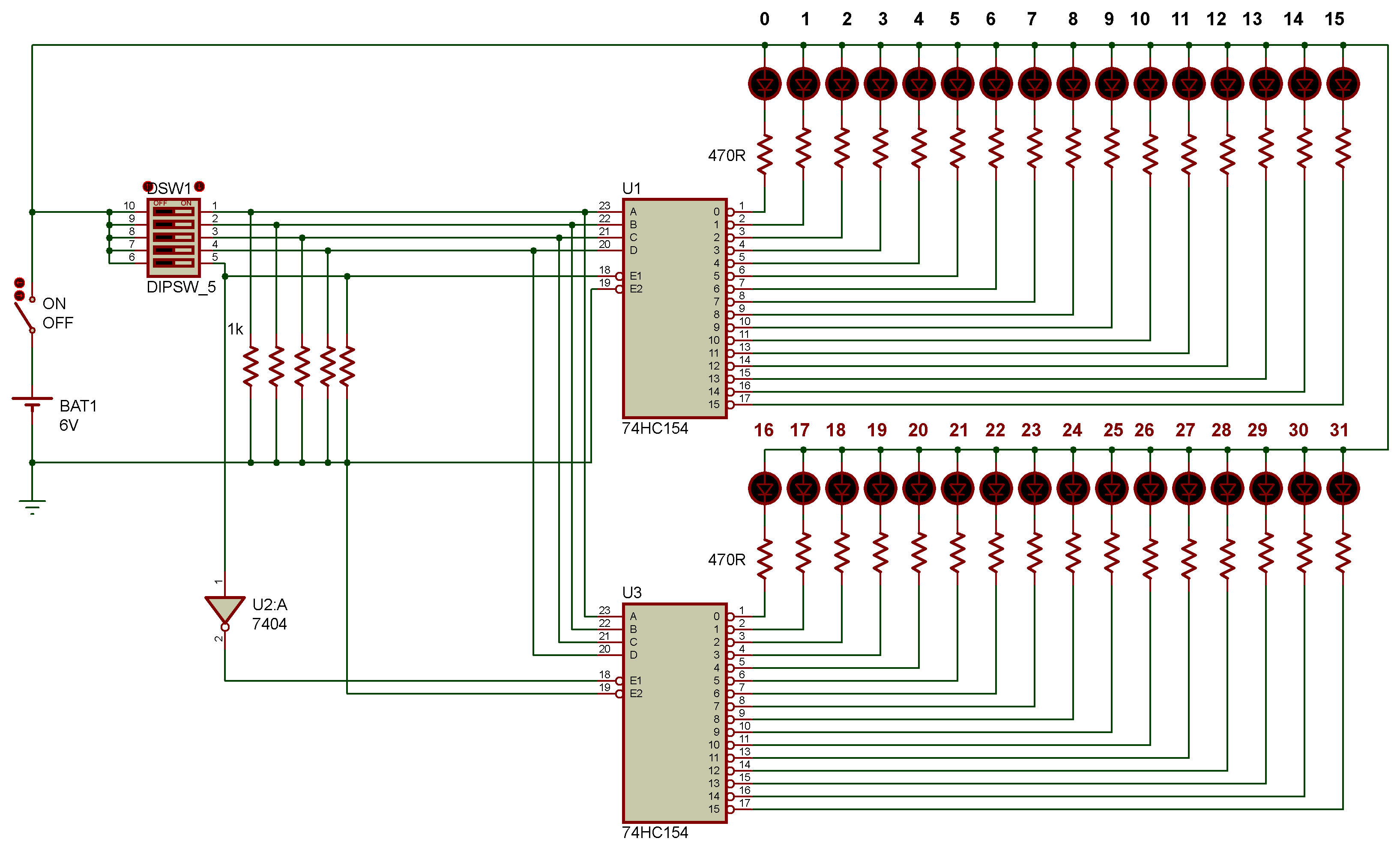 5 To 32 Line Decoder 74HC154