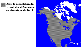 map of the range of the Evening Grosbeak